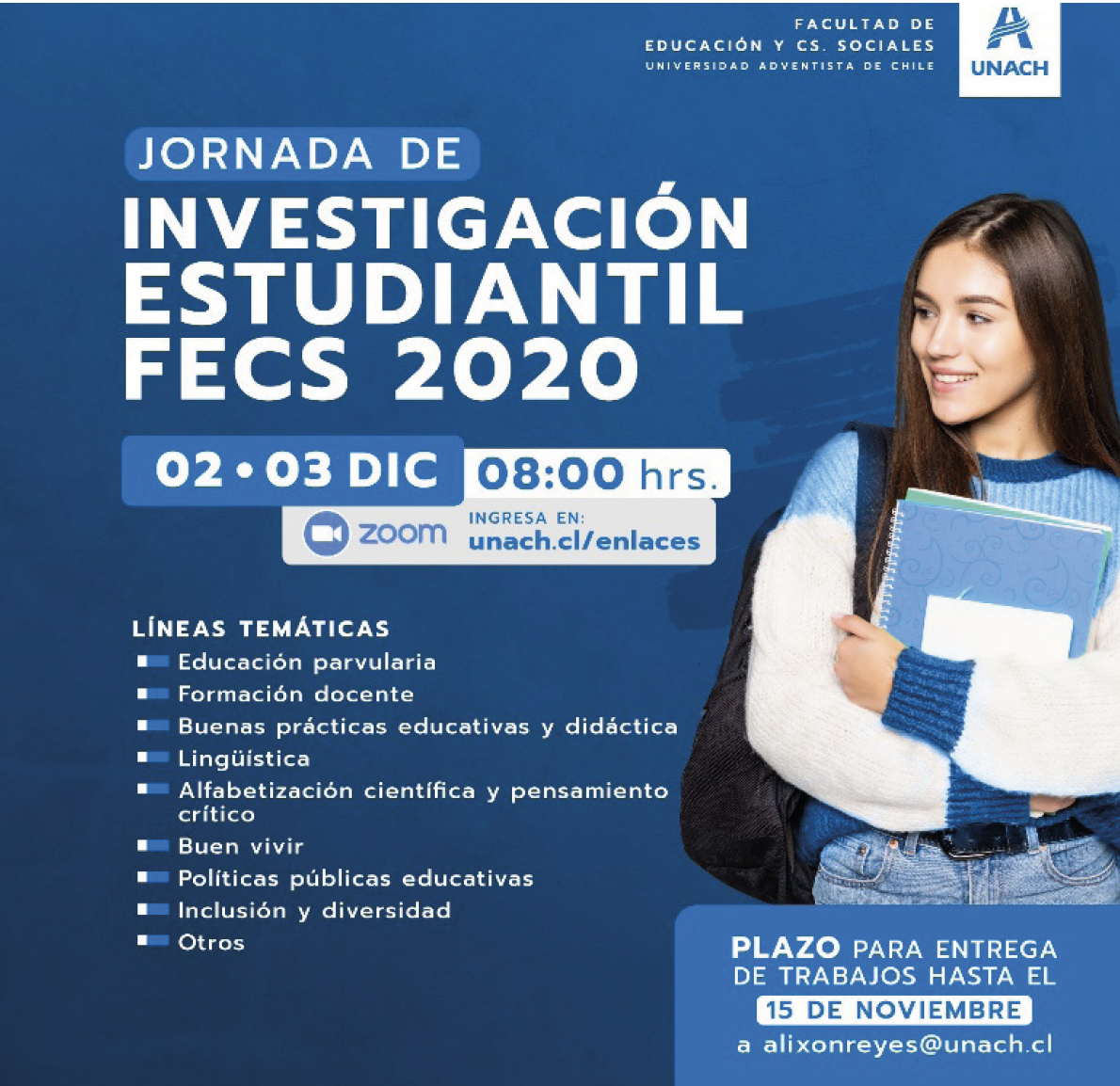 Jornada de Investigación estudiantil FECS, 2020.