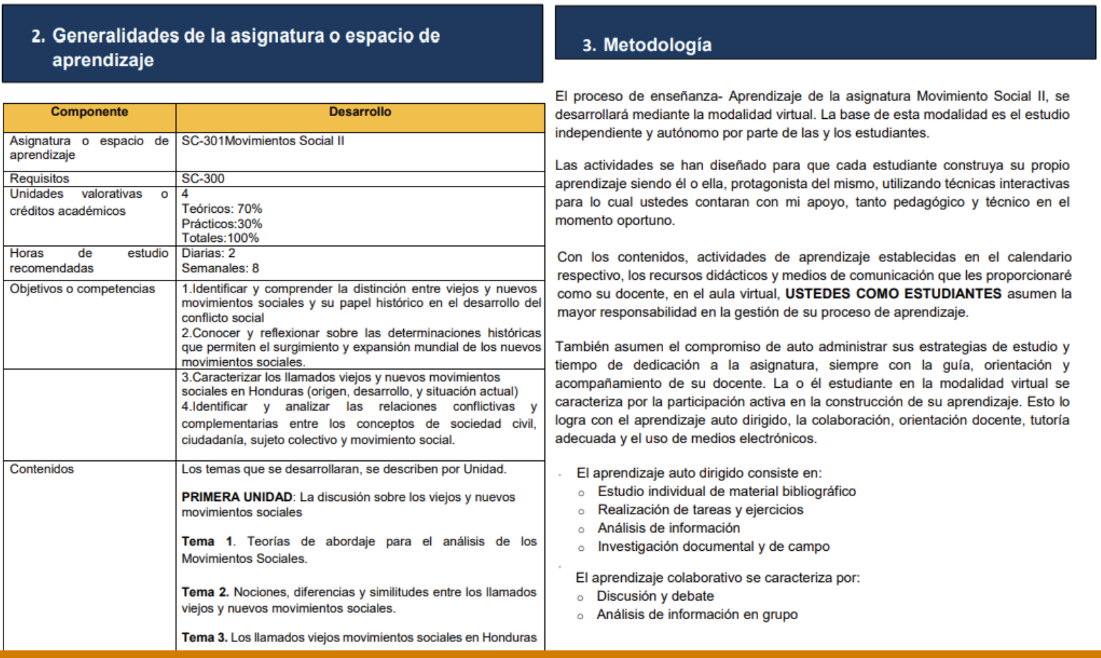 Fragmentos de la programación didáctica (guía docente) analizada de la Docente 1.  Fuente: Programación didáctica compartida por la Docente 1