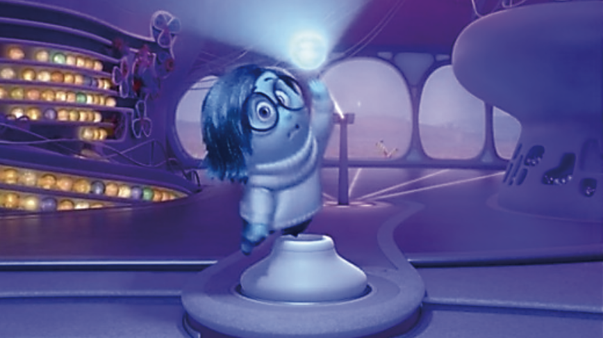 Imagen 4. Tristeza toca un recuerdo y lo vuelve azul.