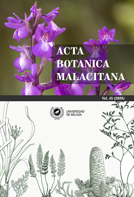 Acta Botanica Malacitana. Portada Volumen 45. Año 2020